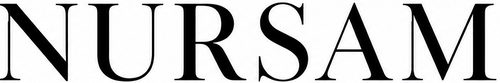 Yalnızca NURSAM yazısından oluşan siyah-beyaz logo